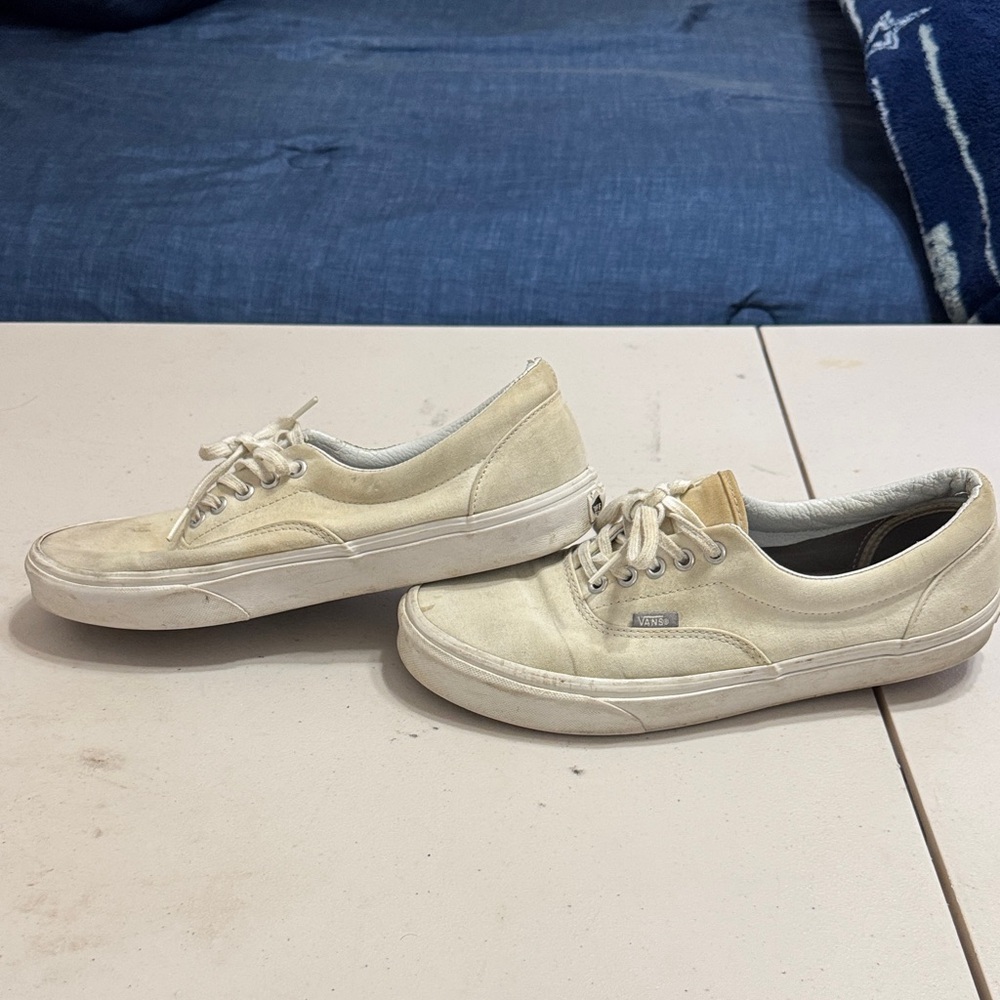 Vans Cream Canvas Sneakers